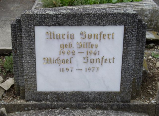 Bonfert Michael 1897-1973 Billes Maria 1902-1961 Grabstein